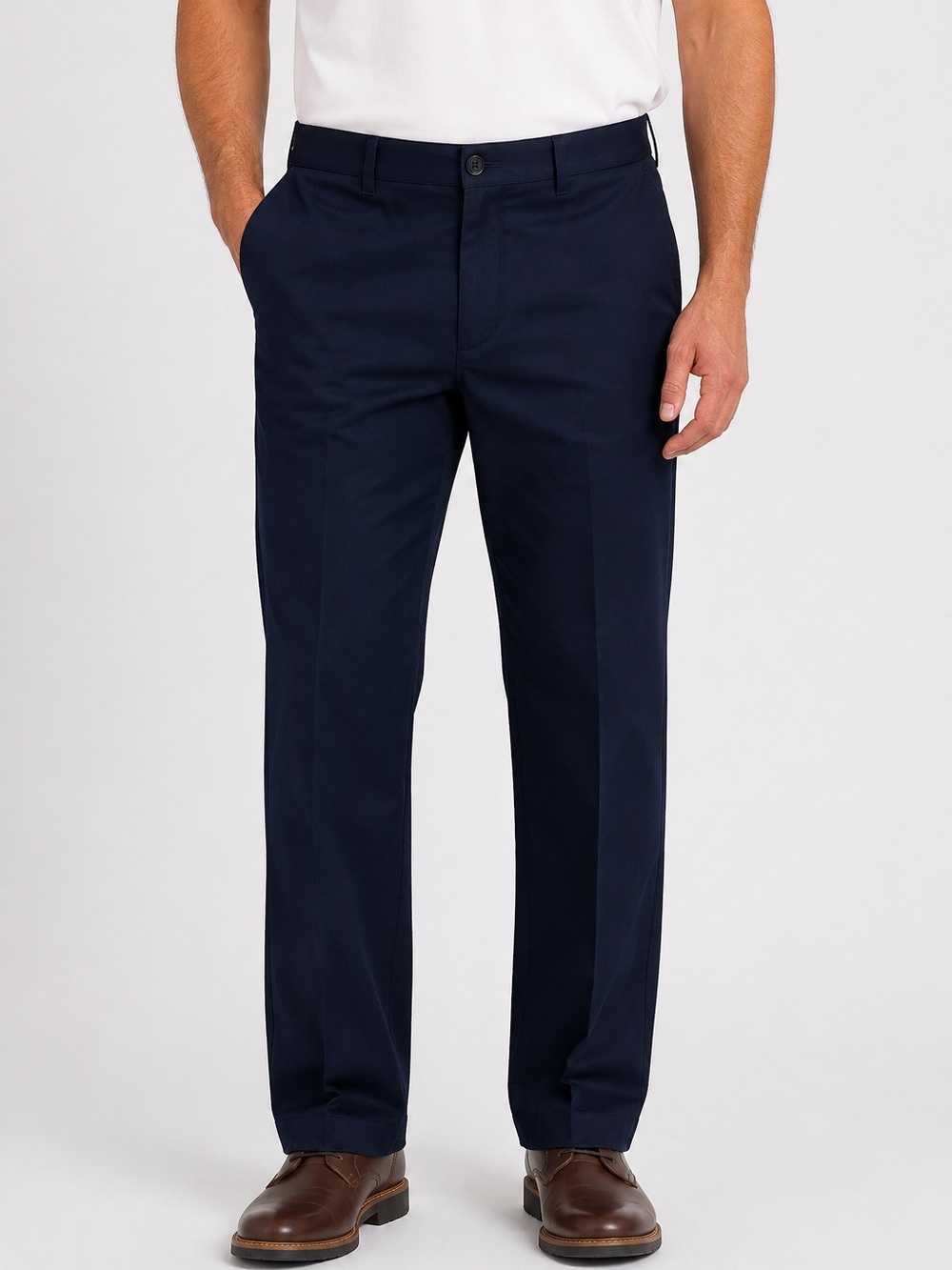 Dockers Men’s Signature Iron Free Khaki Straight Fit Navy Pants size 38x29 new